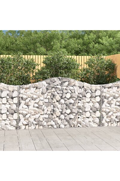 Concept Coșuri gabion arcuite 11 buc, 200x30x100/120 cm fier galvanizat