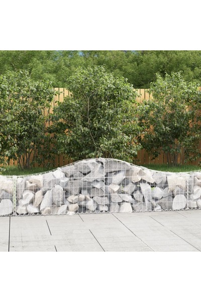 Concept Coșuri gabion arcuite 2 buc, 200x30x40/60 cm, fier galvanizat