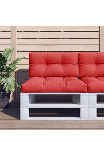 Concept Perne de canapea din paleți, 2 buc. roșu, material textil