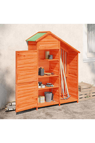 Concept Magazie de unelte de grădină maro 120x53,5x170cm lemn masiv pin