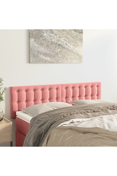 Concept Κομοδίνα, 2 τεμ., ροζ, 72x5x78/88 cm, Βελούδο