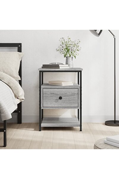 Concept Noptieră, gri sonoma, 40x42x56 cm, lemn compozit