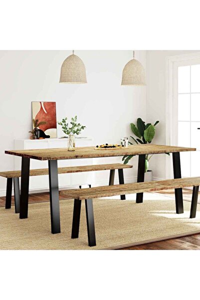 Concept Τραπέζι κουζίνας, 200x90x75 εκ., μασίφ ξύλο ακακίας