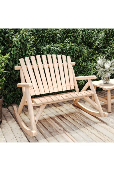 Concept Κουνιστό παγκάκι 2 θέσεων, 123x96x102 cm, μασίφ ξύλο ελάτης