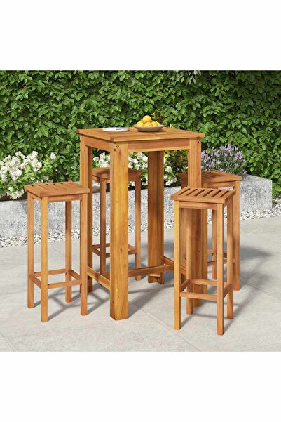 Concept Σετ επίπλων κήπου, 5 τεμάχια, από μασίφ ξύλο ακακίας