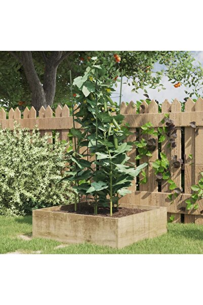 Concept Βάση για φυτά κήπου με 3 κρίκους, 5 τεμ., πράσινη, 45 cm, ατσάλινη