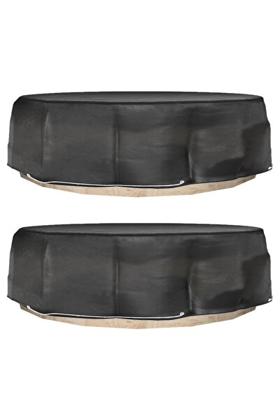 Concept Huse mobilier tip insulă, 2 buc., 8 ocheți, rotund, Ø188x50 cm