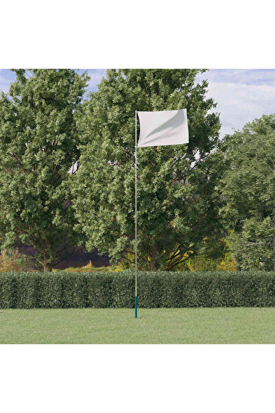 Concept Τηλεσκοπικό κοντάρι σημαίας, ασημί, 5,55 μ., αλουμίνιο
