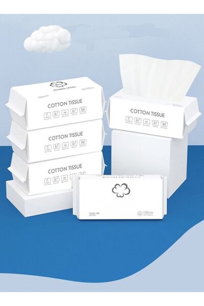 Arabest 3-Pack Disposable Cotton Face Towels, 50pcs Soft Dual-Use Facial Tiss...