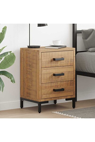 Concept Noptiere, 2 buc., 36x30x54 cm, lemn masiv de pin