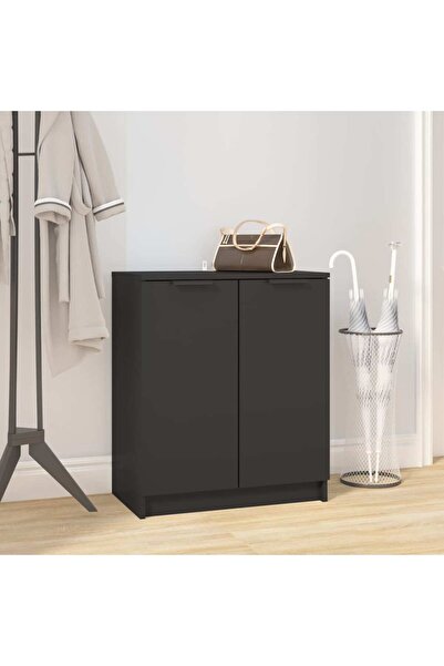 Concept Pantofar, negru, 59x35x70 cm, lemn compozit