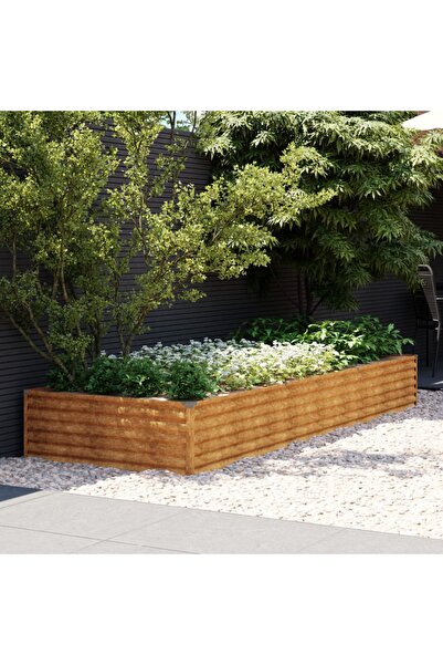 Concept Υπερυψωμένο παρτέρι κήπου, 291x100x36 cm, ατσάλι Corten