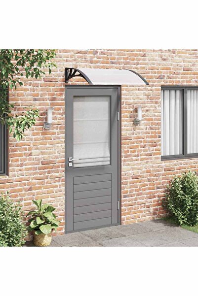 Concept Copertină de ușă, negru și transparent, 80x100 cm, policarbonat