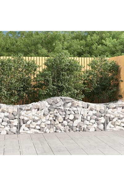 Concept Coșuri gabion arcuite 18 buc, 200x50x60/80 cm, fier galvanizat