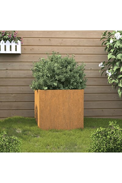 Concept Γλάστρα, γκρι, 42x40x39 cm, ατσάλι Corten