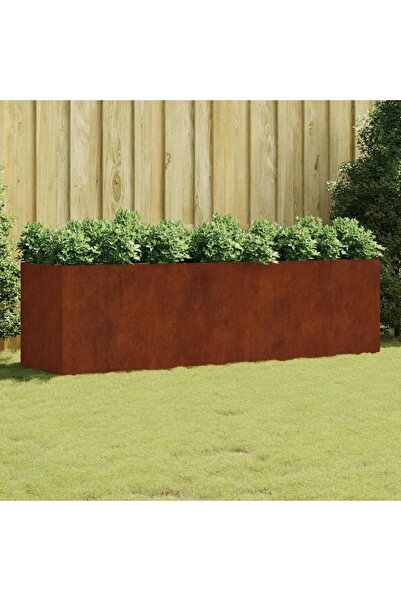 Concept Υπερυψωμένο παρτέρι κήπου, 280x80x80 εκ., ατσάλι Corten