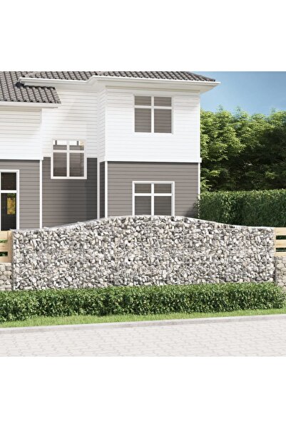 Concept Coșuri gabion arcuite 6 buc, 400x50x120/140 cm, fier galvanizat
