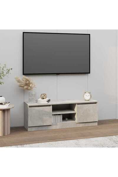 Concept Comodă TV cu ușă, gri beton, 102x30x36 cm
