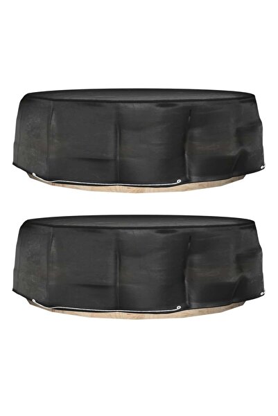 Concept Huse mobilier tip insulă, 2 buc., 10 ocheți, rotund, Ø236x67 cm