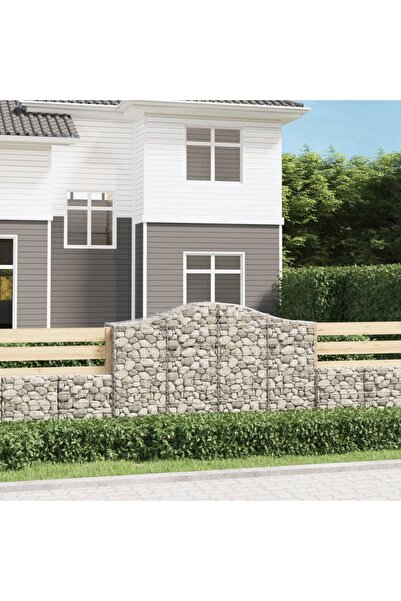 Concept Coșuri gabion arcuite 14 buc, 200x50x120/140 cm,fier galvanizat