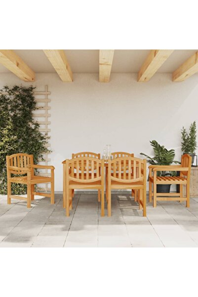 Concept Καρέκλες κήπου, 6 τεμ., 58x59x88 εκ., από μασίφ ξύλο τικ