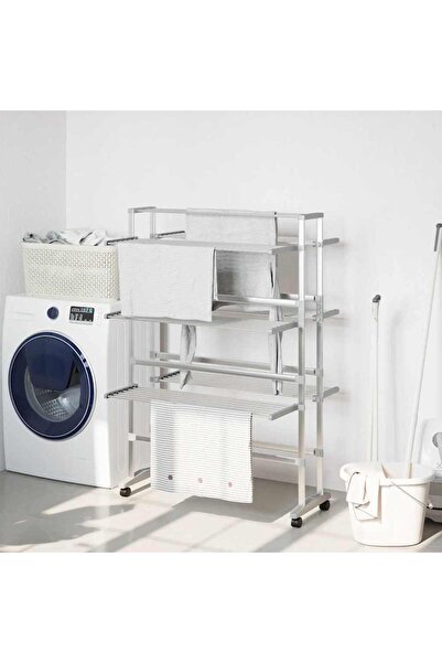 Concept Στεγνωτήριο ρούχων με ρόδες, 89x64x129 cm, αλουμίνιο