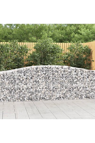 Concept Coșuri gabion arcuite 10 buc, 400x50x80/100 cm, fier galvanizat