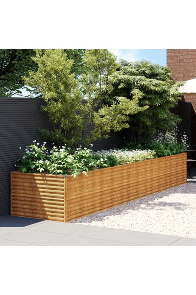 Concept Strat înălțat de grădină, 479x100x69 cm, oțel corten