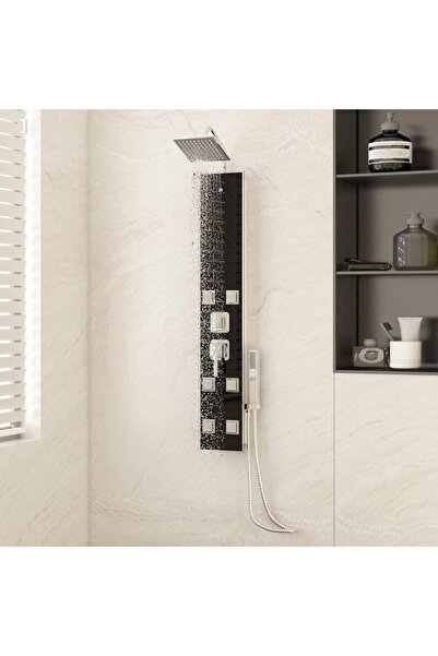 Concept Unitate panou de duș, negru, 18x45,5x130 cm, sticlă