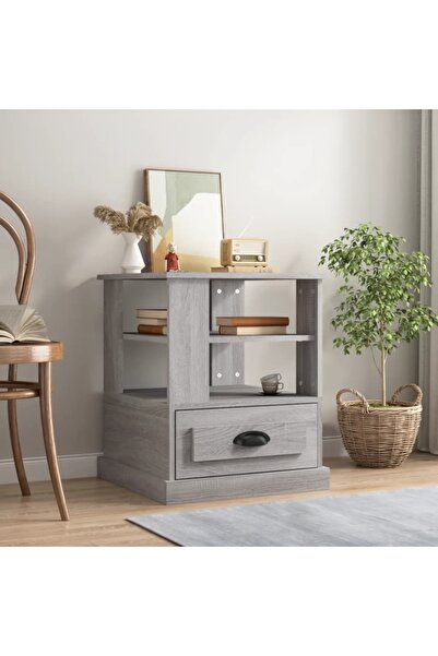 Concept Βοηθητικό τραπεζάκι, γκρι sonoma, 50x50x60 cm, επεξεργασμένο ξύλο