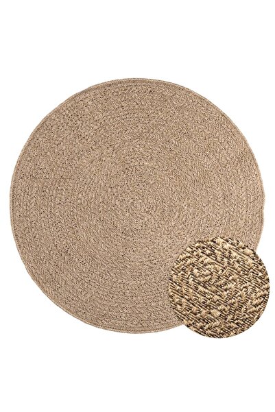 Concept Χαλί 120 εκ. σε όψη γιούτας για εσωτερική και εξωτερική χρήση