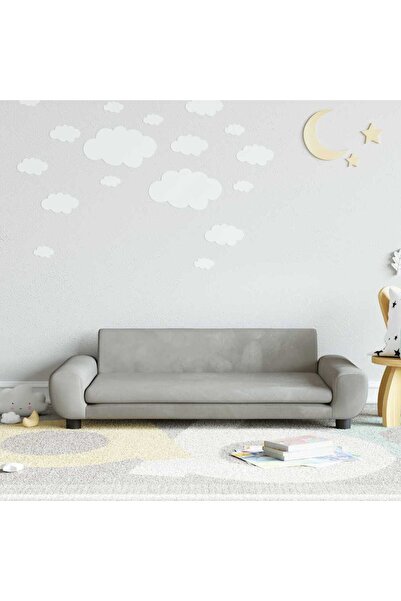 Concept Canapea pentru copii, gri deschis, 100x54x33 cm, catifea