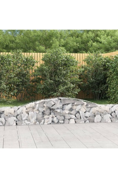 Concept Coșuri gabion arcuite 6 buc, 400x30x40/60 cm, fier galvanizat