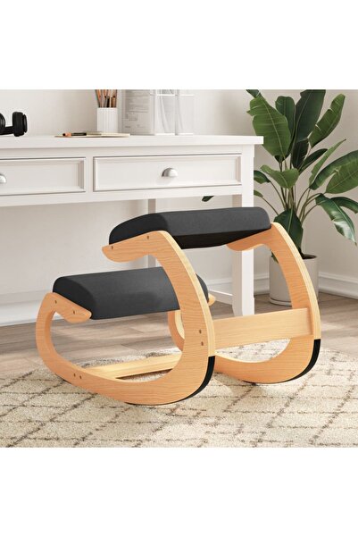 Concept Πολυθρόνα γονατιστή, μαύρη, 55x84x55 cm, κόντρα πλακέ σημύδας