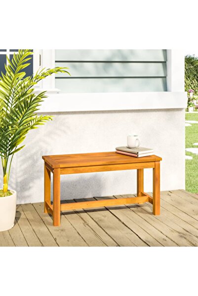Concept Παγκάκι κήπου 80x35x45 εκ., μασίφ ξύλο ακακίας