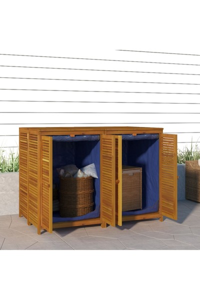 vidaxl Garden storage box, 140x87x104 cm, solid acacia wood