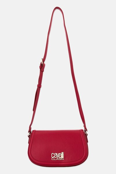Cavalli Class Women Brand Logo Vanessa Cross Body Bag, Maroon