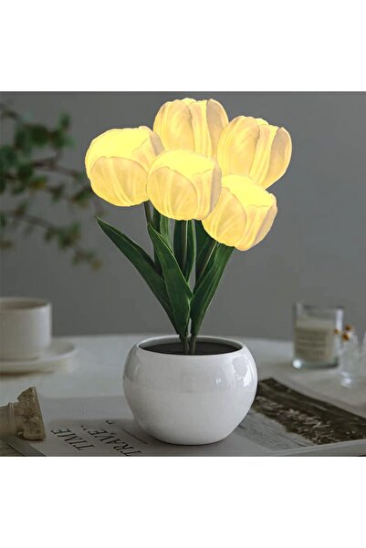 Arabest Flower Table Lamp Tulip Desk LED Night Light for Home Living Room Dec...
