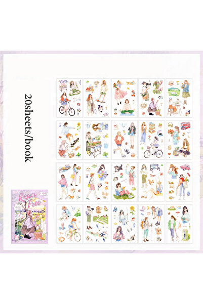 Choice5 S31242-3 Mr. Paper 20Pcs/bag Character Scenic Sticker Book Cute Stati...