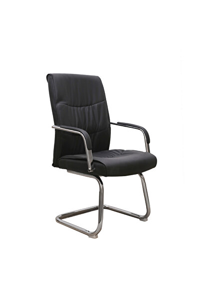 Concept Mobili Πολυθρόνα επισκέπτη HEDO CF, οικολογικό Δερμάτινο , μαύρο