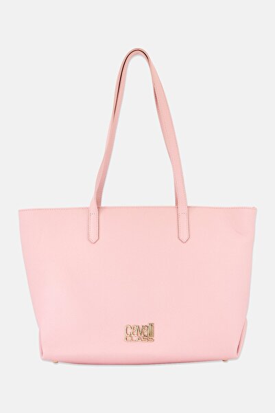 Cavalli Class حقيبة تعليقة نسائية بشعار ماركة، لون وردي فاتح