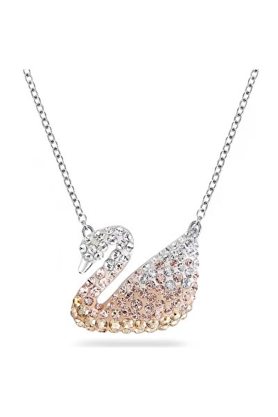 FA.accessories Iconic beige swan necklace for women, gold plated