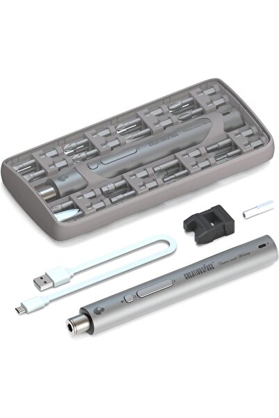 Arabest Cordless Screwdriver Kit, USB Rechargeable & LED Work Light, Three-Ge...