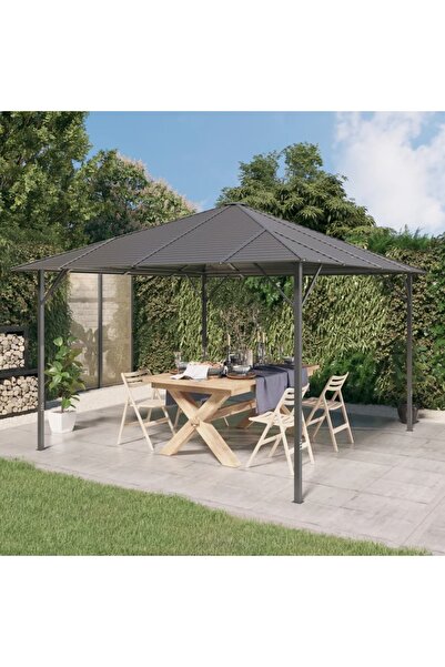 Concept Foișor cu acoperiș, antracit, 3x3 m