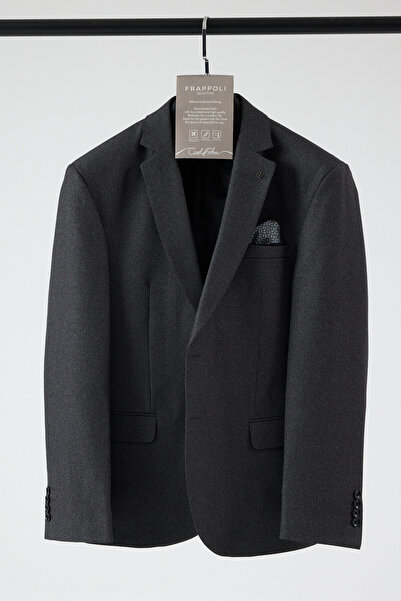 Frappoli Fevuall Jachetă sport pentru bărbați, antracit, Diagonel cu model Ba...