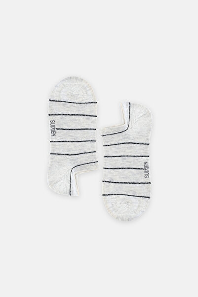 SUWEN Stripe Lurex Sneaker Socks