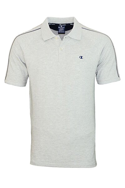 Champion Shirt Poloshirt mit Knopfleiste und Zierstreifen
