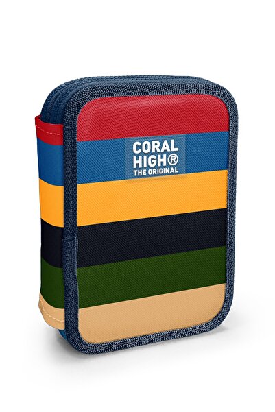 Coral High Geantă pentru creioane cu două straturi, cu model de desene animat...