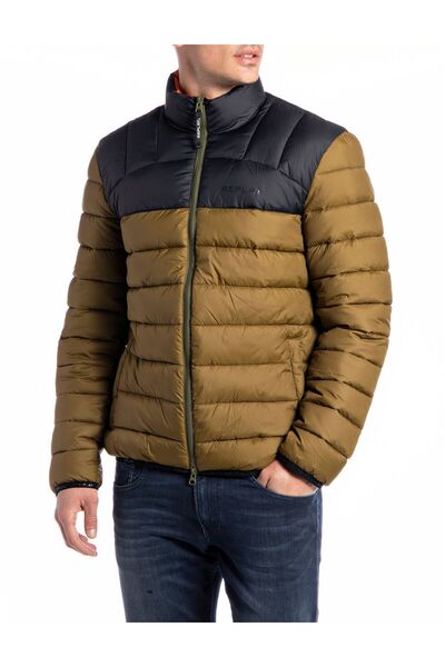 Replay Jacke Steppjacke RECYCLED MATT NYLON mit Stehkragen