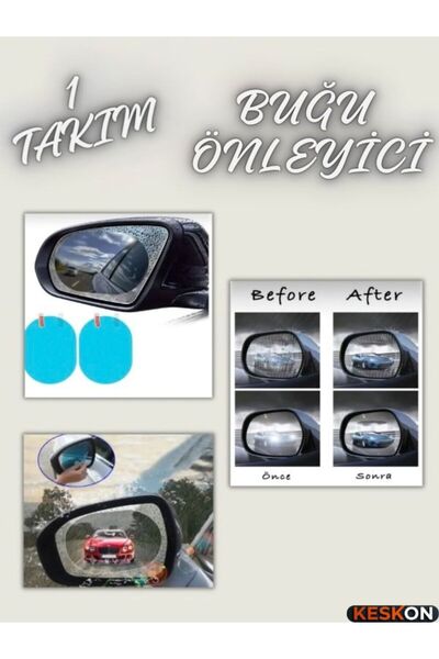Keskon 2’li Sağ-Sol Dikiz Ayna Yağmur ve Buğu Önleyici Film – Su Geçirmez, Ne...